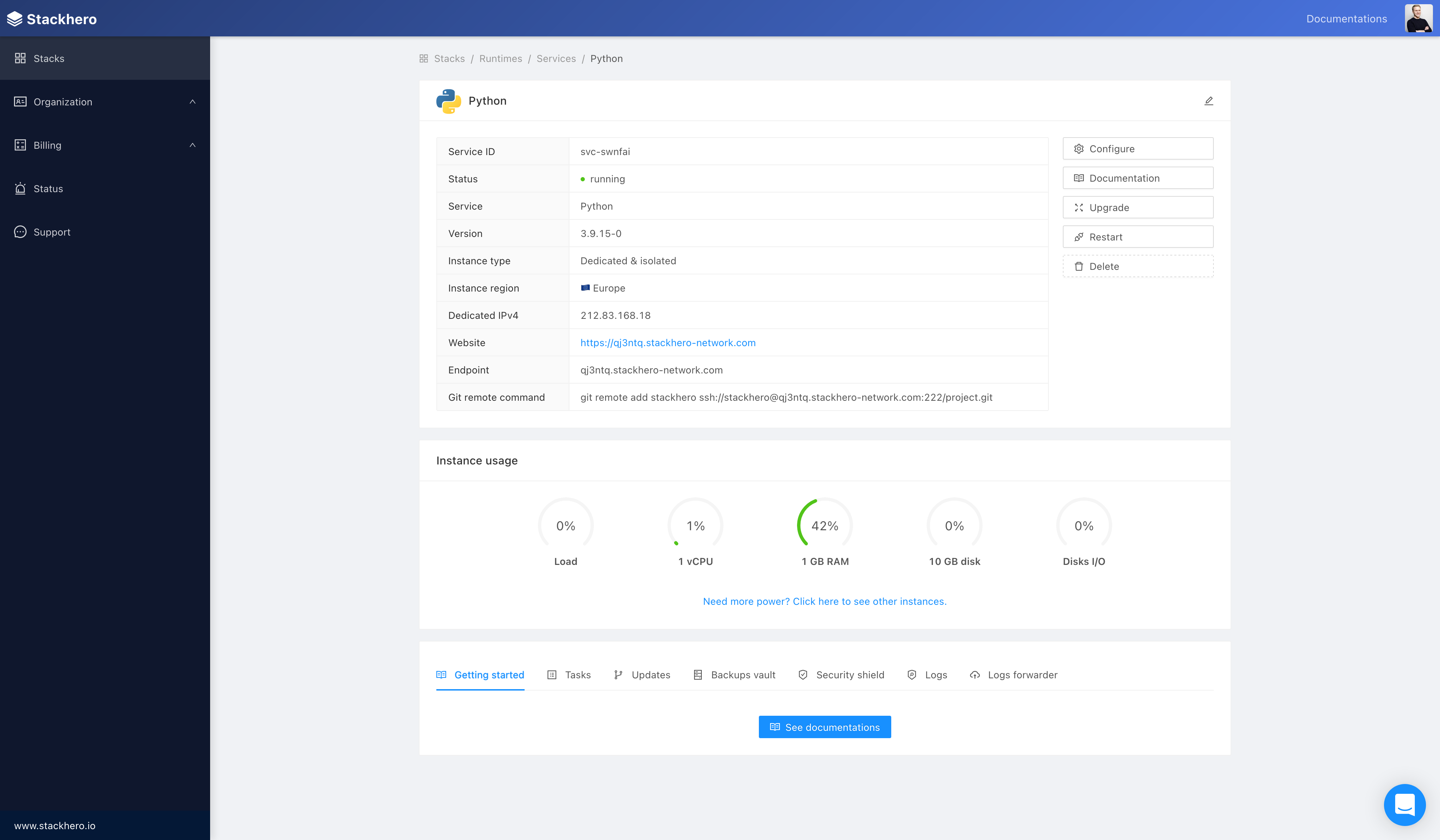 Python app hosting on dedicated instances in europe france and usa