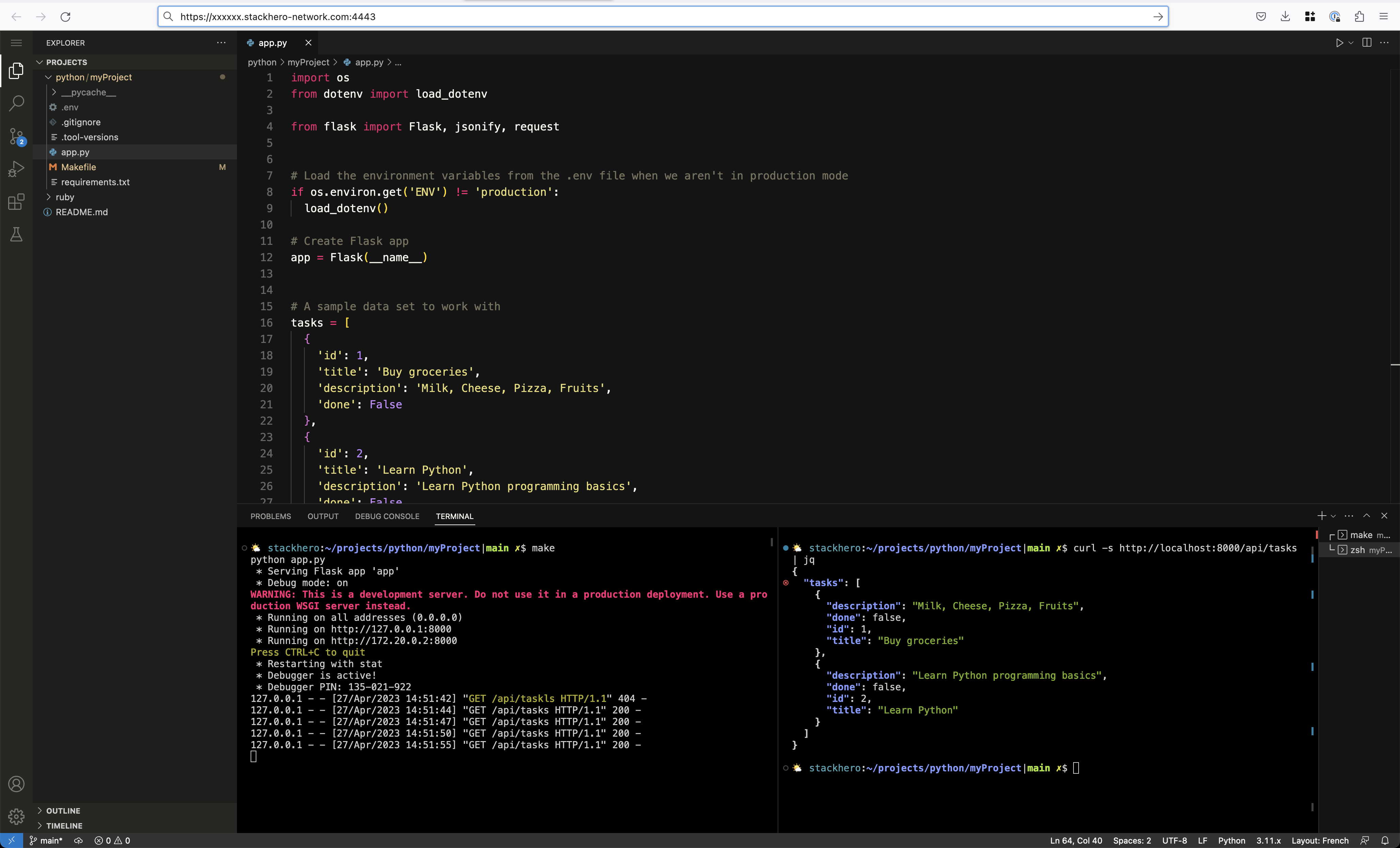 Python: Deploy to production